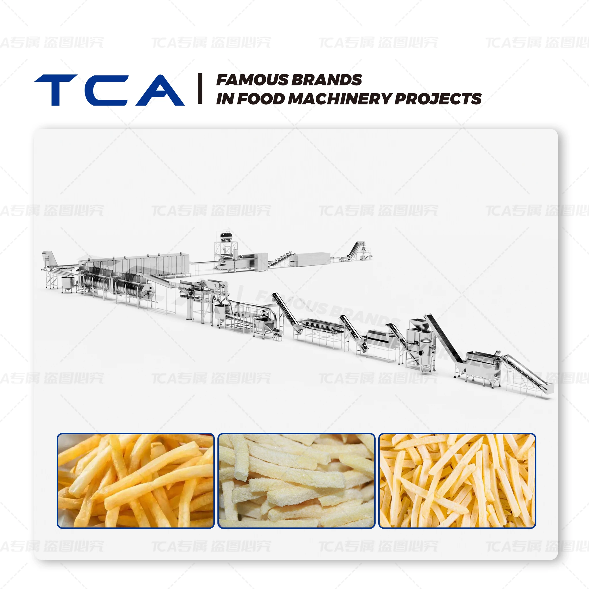 L&iacute;nea de producci&oacute;n de patatas fritas congeladas