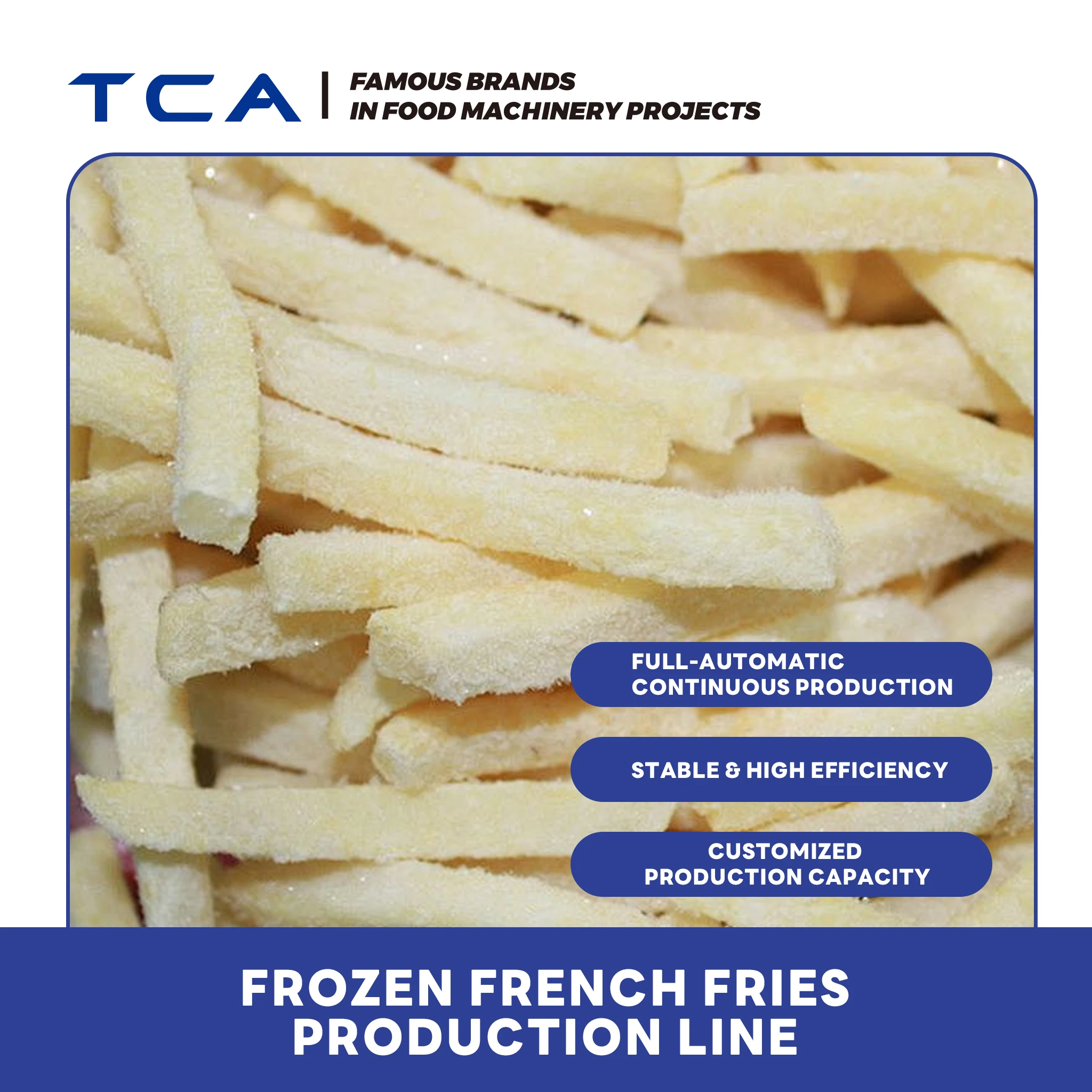 L&iacute;nea de producci&oacute;n de patatas fritas congeladas